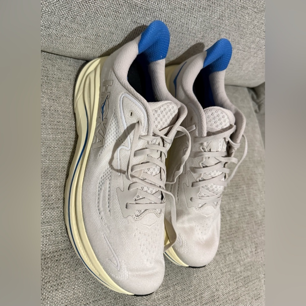 Hoka Sneakers in Cream and Blue - Picture 2 of 6